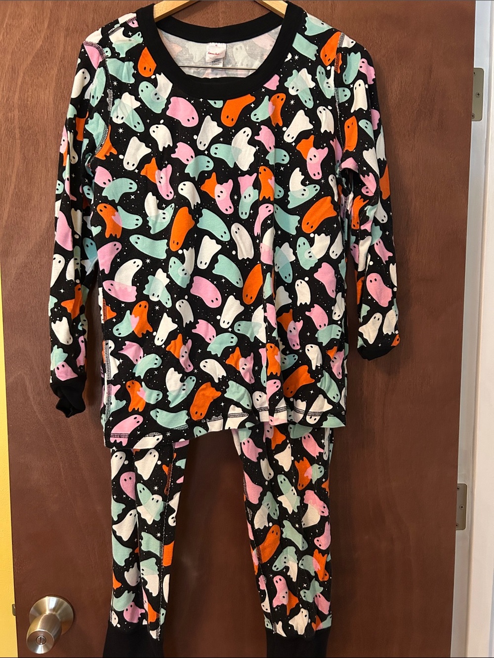Women’s Hanna Andersson Black Ghost Print Pajama Set - Multicolor Ghosts